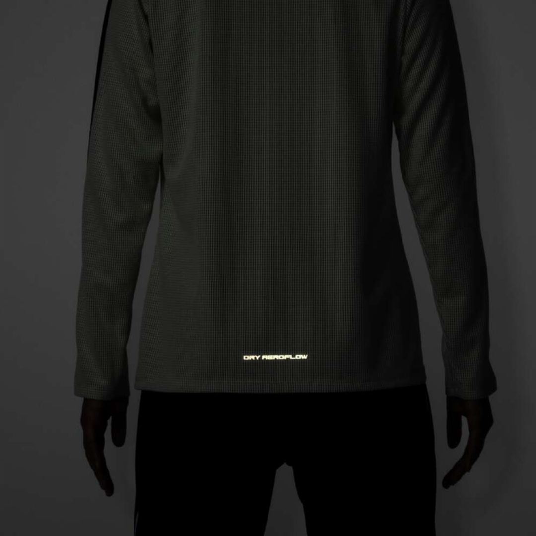 【汗処理／通気】ドライエアロフローTシャツ(長袖) オフホワイト S