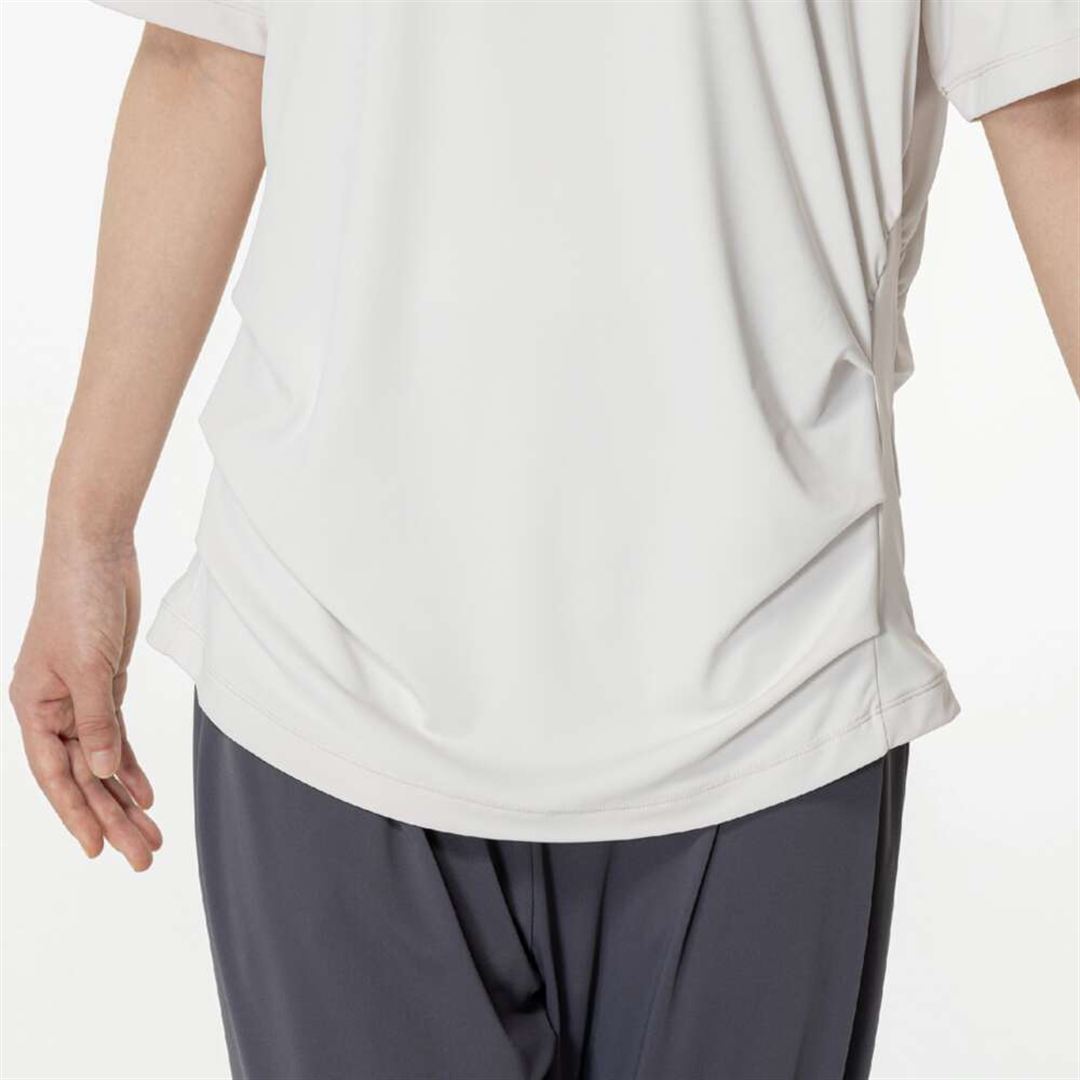 ストレッチスムースTシャツ ホワイトサンド S