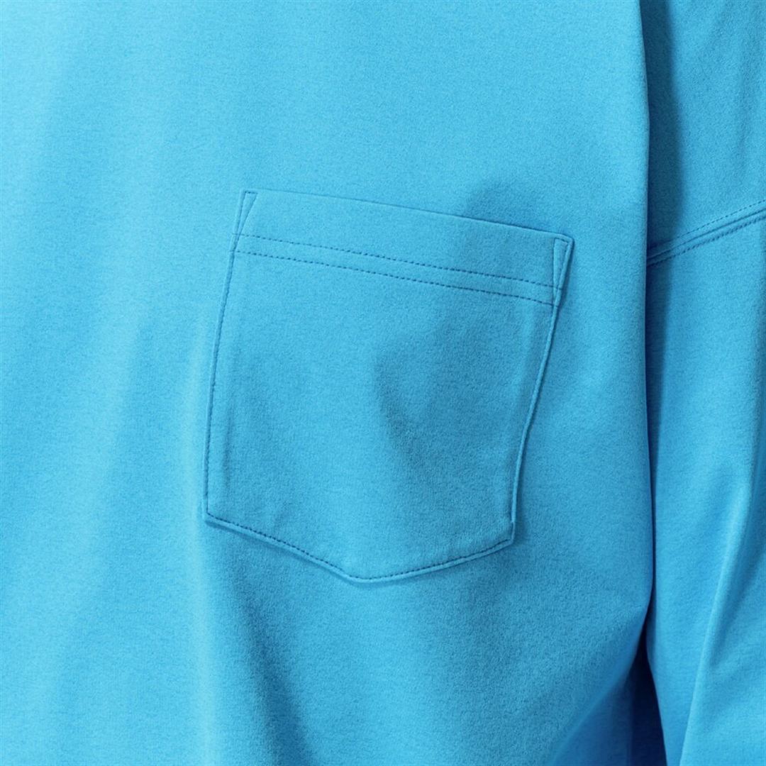 ソフトドライTシャツ(長袖) ブルー XL