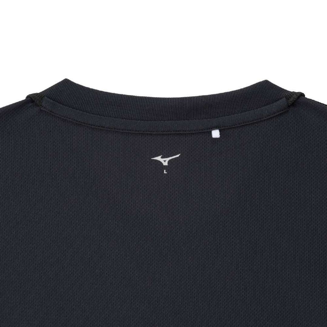 ナビドライTシャツ(半袖／Vネック) ブラック×ホワイト XL