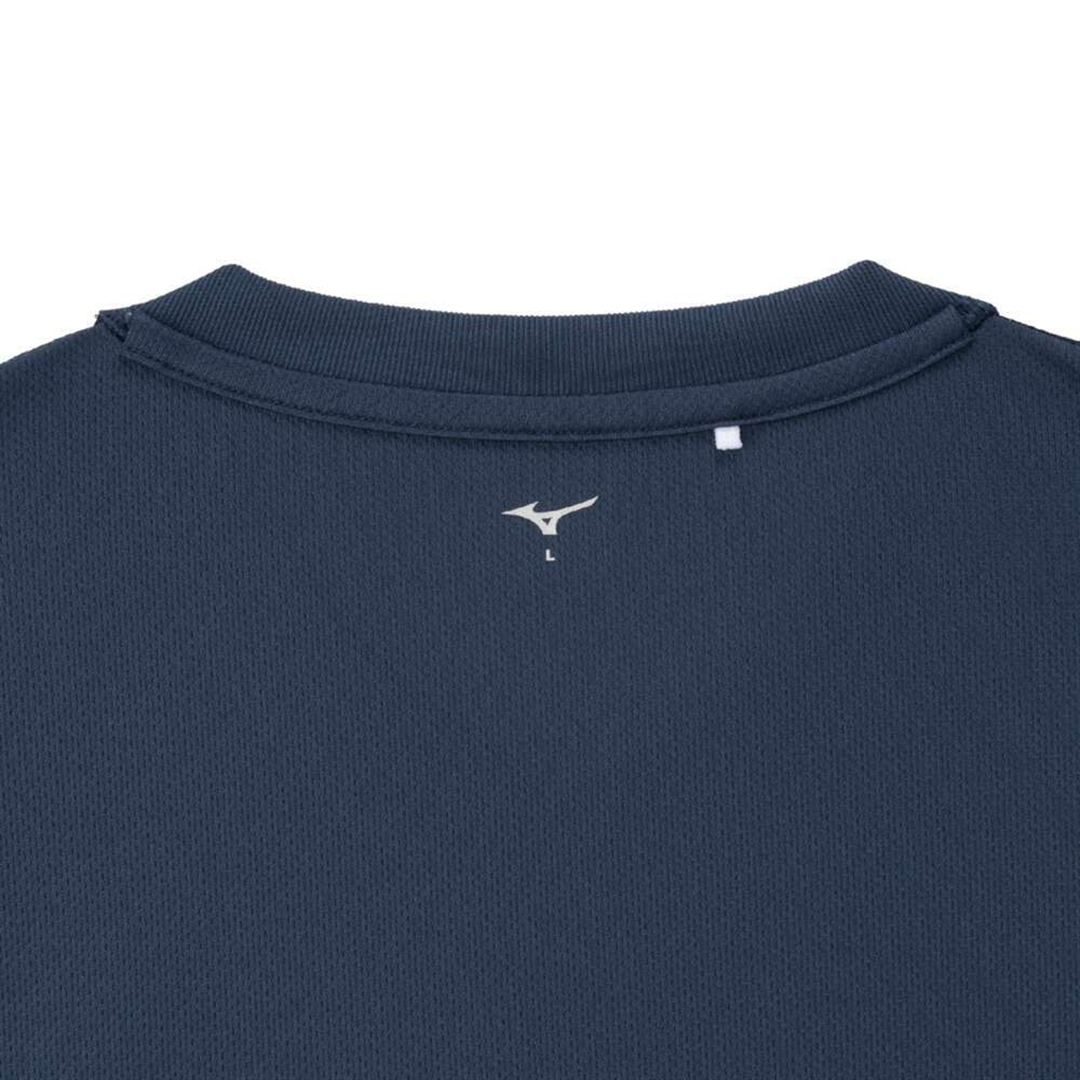 ナビドライTシャツ(半袖／Vネック) ドレスネイビー×ホワイト XL