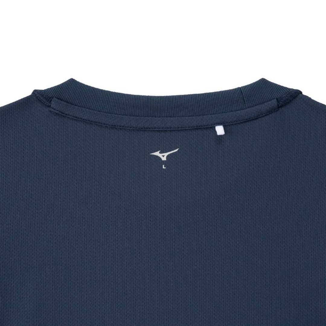 ナビドライTシャツ(長袖／丸首) ドレスネイビー×ホワイト XL