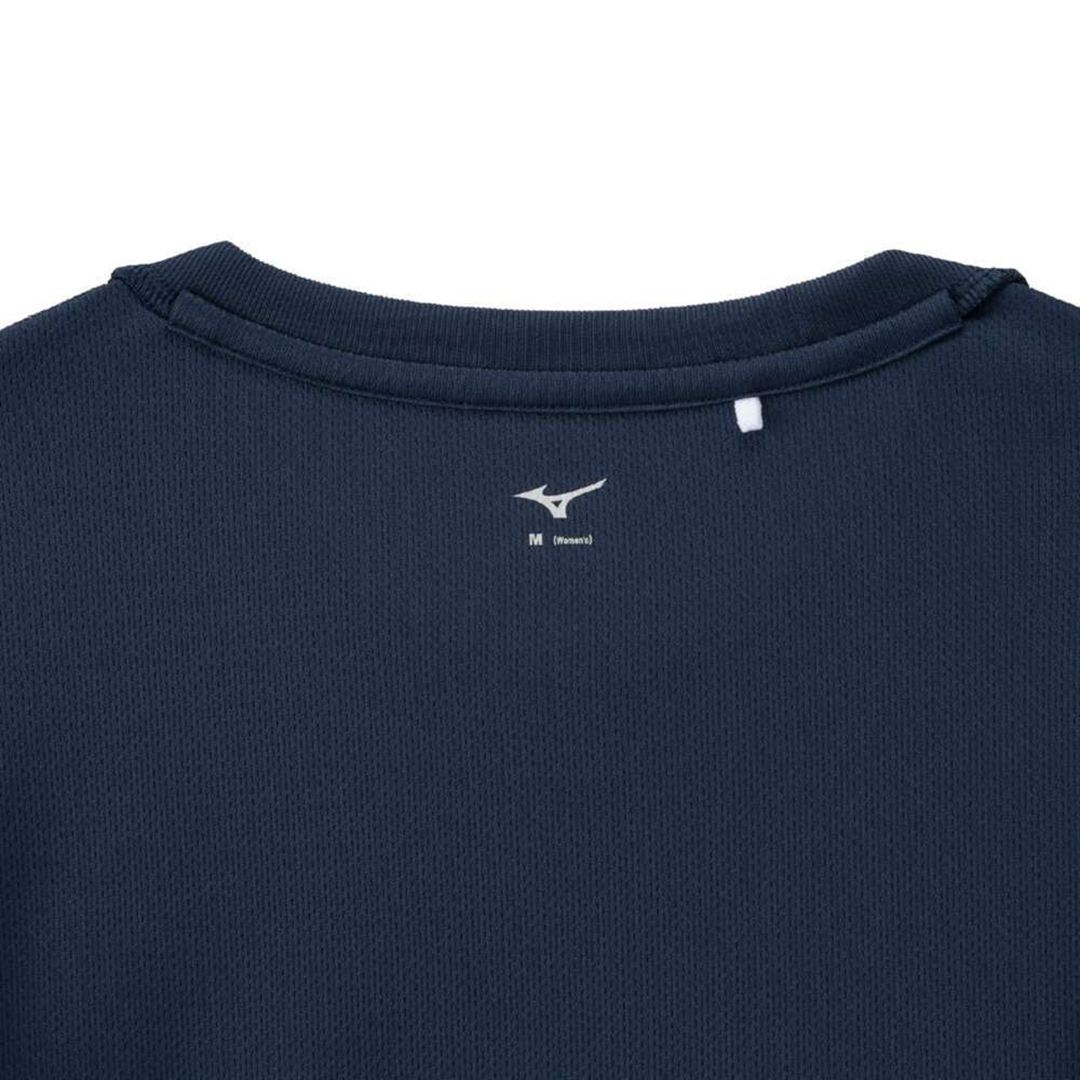 ナビドライTシャツ(長袖／丸首) ドレスネイビー×マゼンタ S