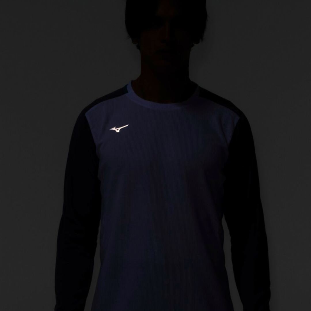 【汗処理／通気】ドライエアロフローTシャツ(長袖) ホワイト S