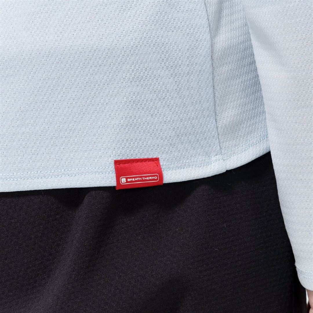 【吸湿発熱】ブレスサーモTシャツ(長袖) エアリーブルー XL
