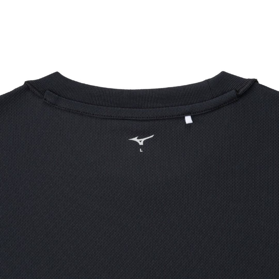 ナビドライTシャツ(半袖／丸首／大きいサイズ) ブラック×ホワイト 3L