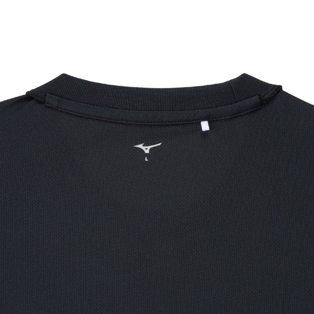 ナビドライTシャツ(半袖／丸首／大きいサイズ) ブラック×ゴールド 3L