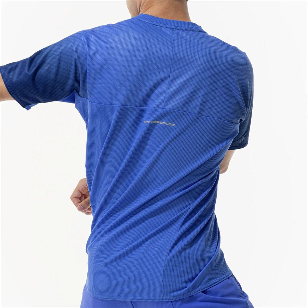 【汗処理／通気】ドライエアロフローTシャツ ダズリングブルー S