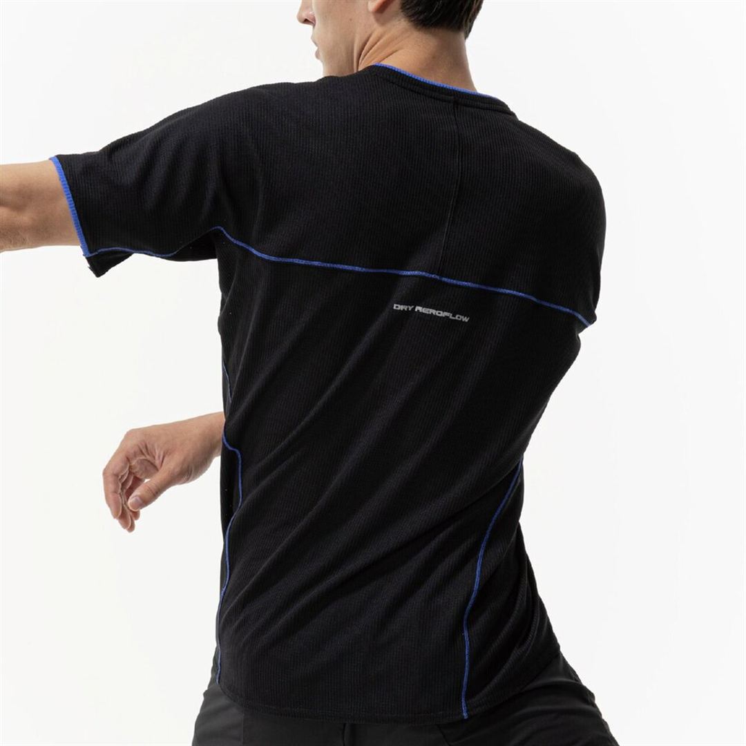 【汗処理／通気】ドライエアロフローTシャツ ブラック XL