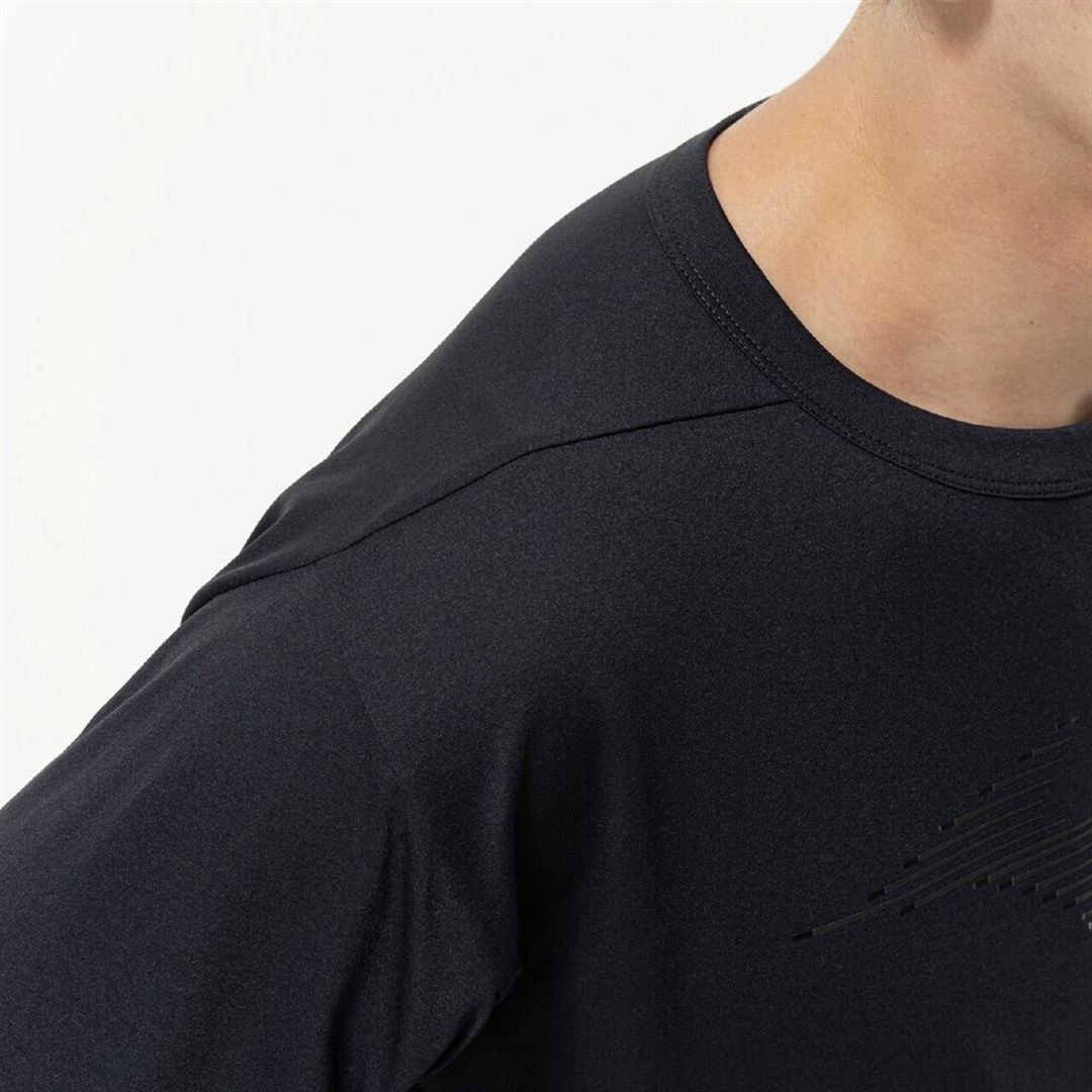 ストレッチソフトドライBIGロゴTシャツ ブラック XL