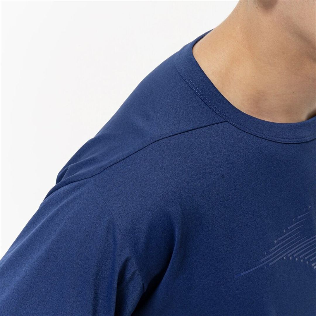 ストレッチソフトドライBIGロゴTシャツ エステートブルー XL