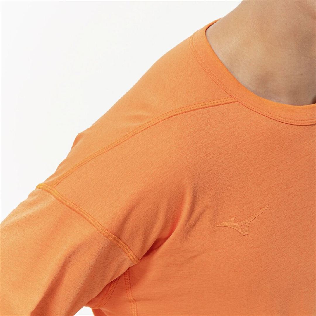 ストレッチソフトドライTシャツ(長袖) サンセットオレンジ XL
