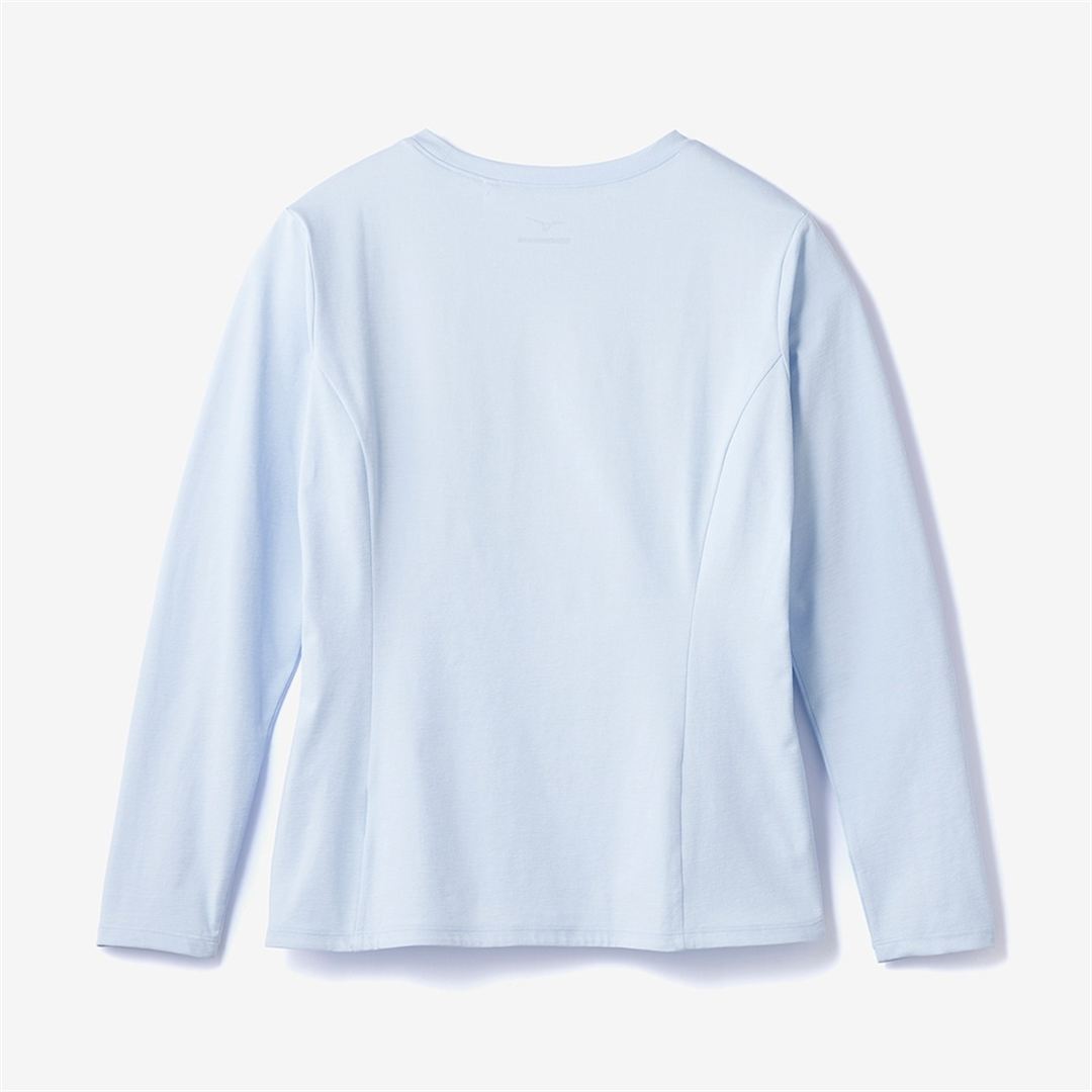 ストレッチソフトドライTシャツ(長袖) ペールブルー XL