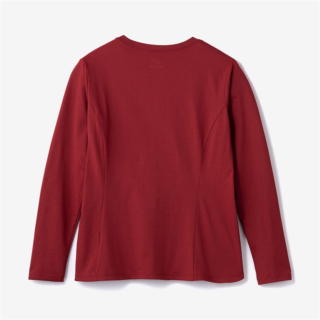 ストレッチソフトドライTシャツ(長袖) ルバーブレッド S