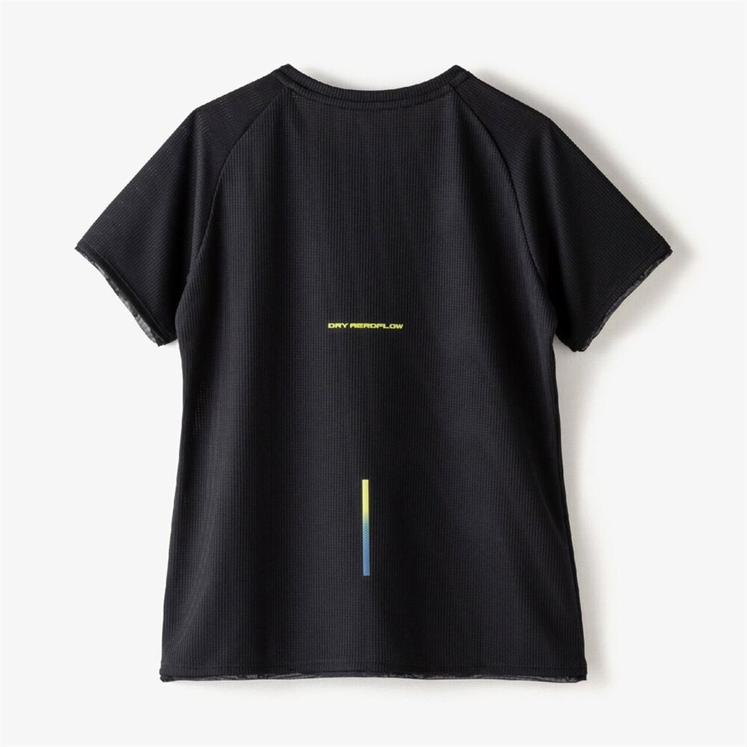 【汗処理／通気】ドライエアロフローTシャツ ブラック S