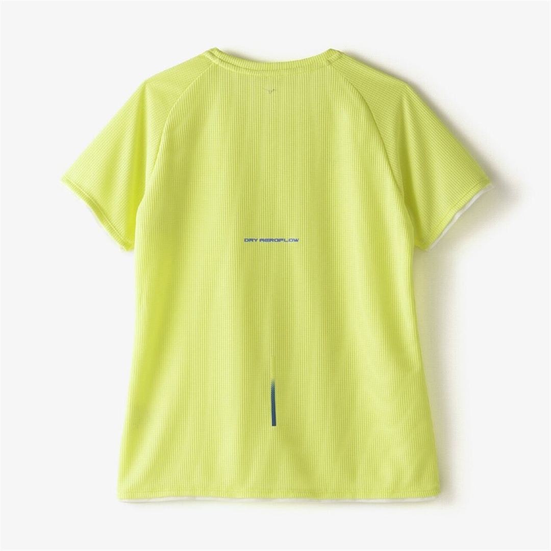 【汗処理／通気】ドライエアロフローTシャツ フォーチューンイエロー S