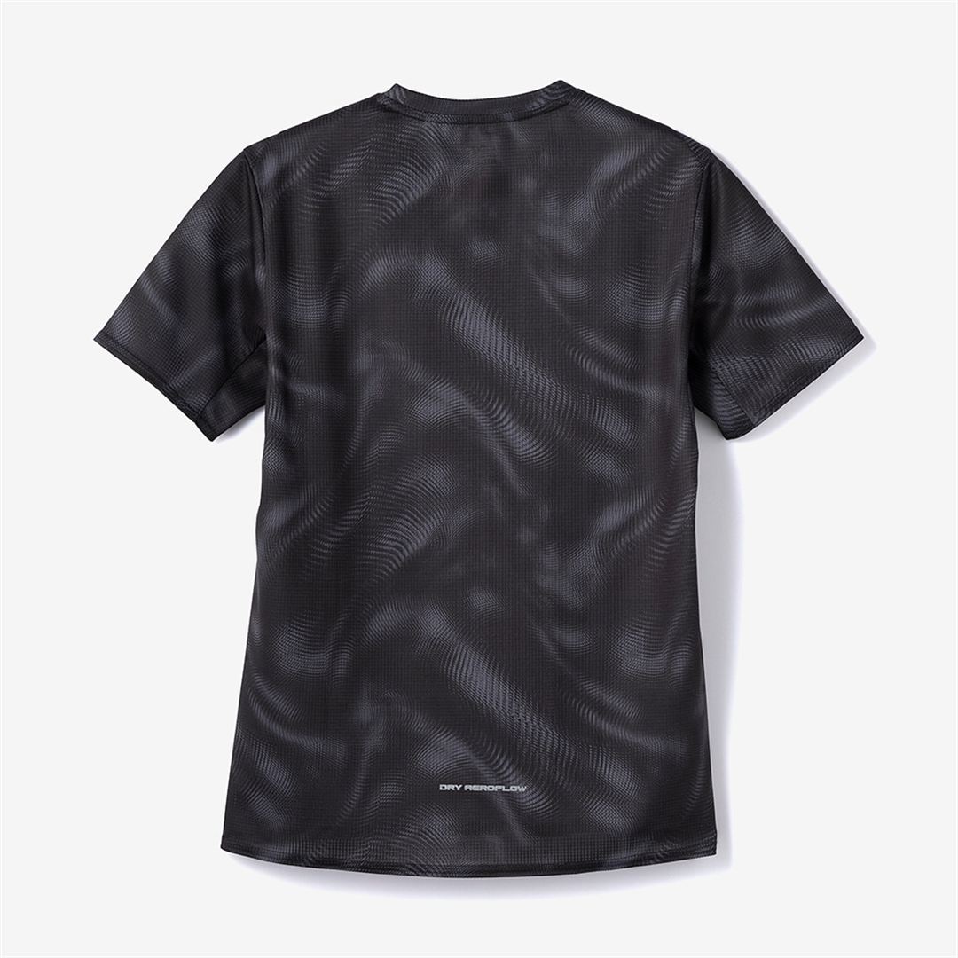【汗処理／通気】ドライエアロフローTシャツ ブラック S