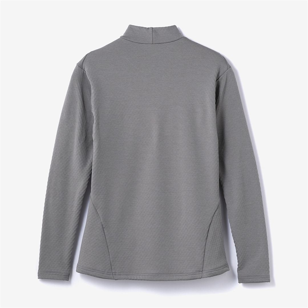 ストレッチフリースハイネックTシャツ(長袖) フロストグレー杢 S