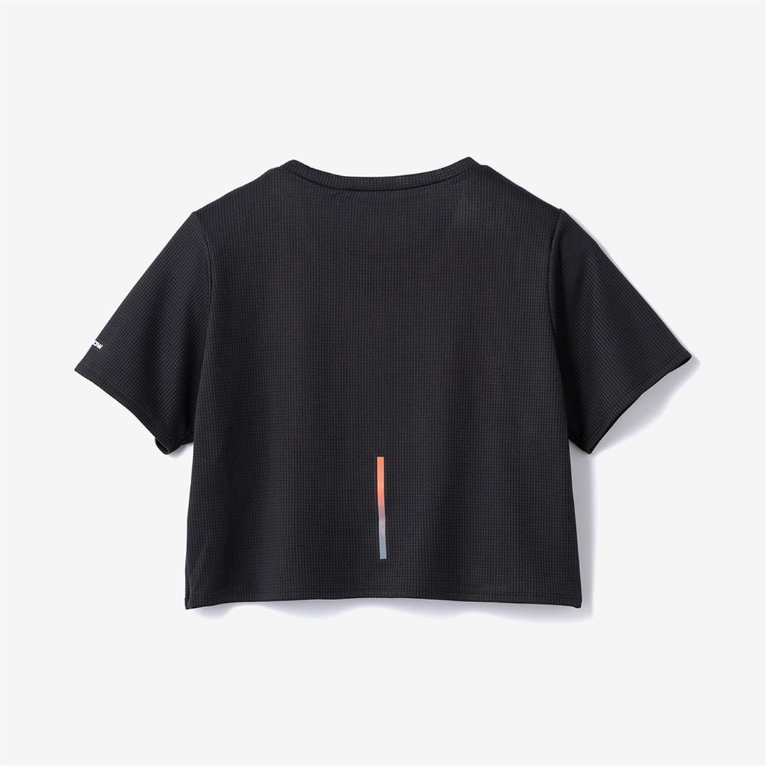 【汗処理／通気】ドライエアロフロークロップドTシャツ ブラック XL