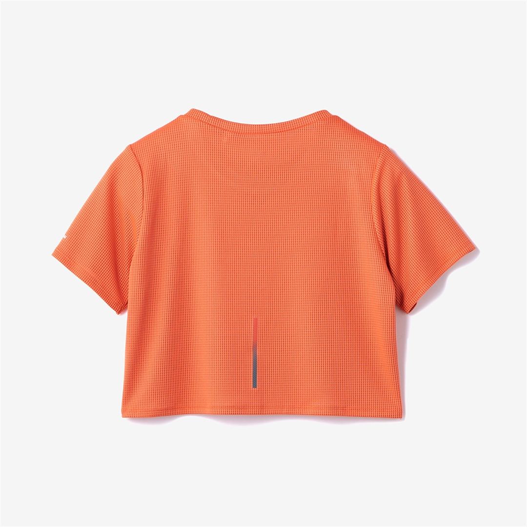 【汗処理／通気】ドライエアロフロークロップドTシャツ サンストーンオレンジ XL