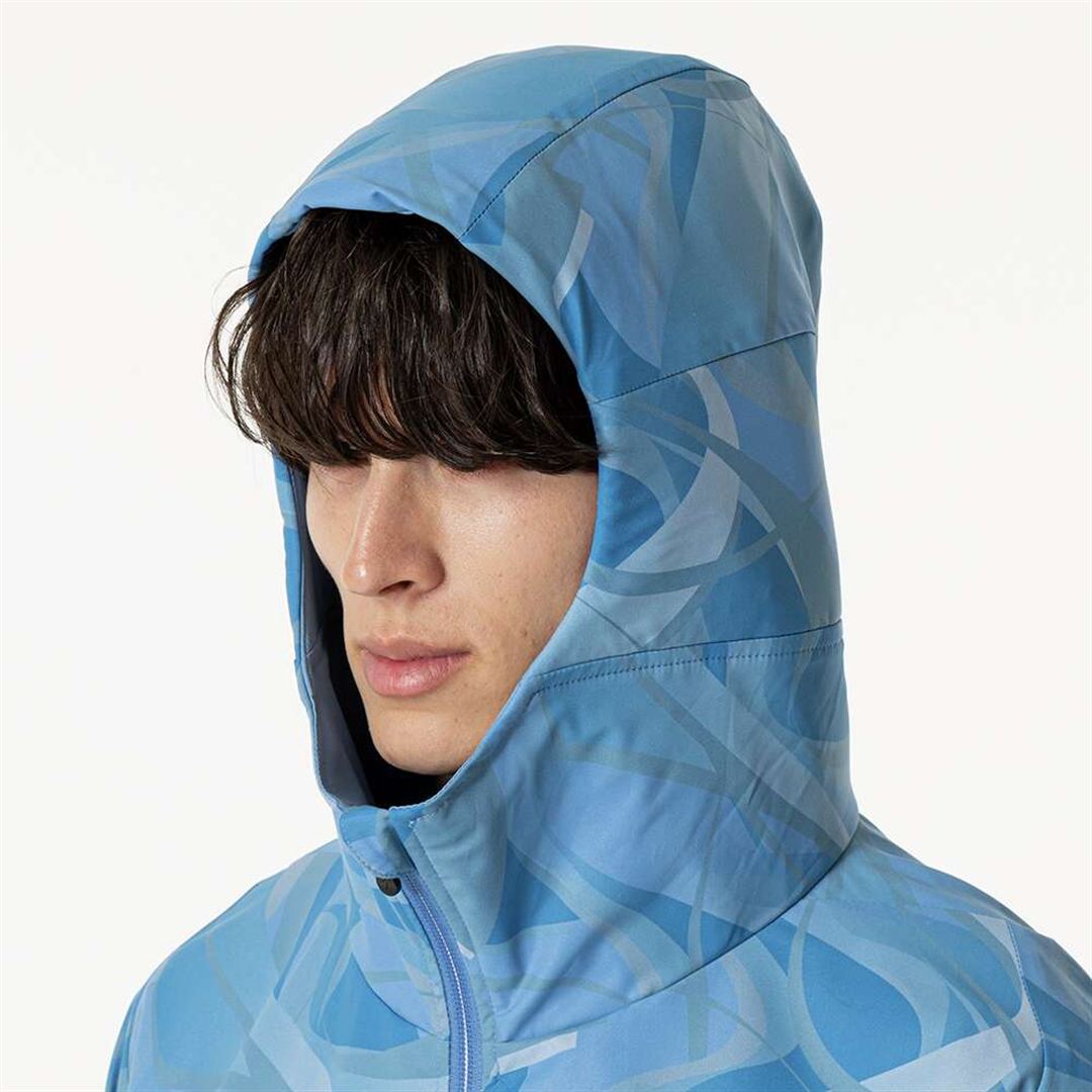 ストレッチクロスフーディ パリジャンブルー XL