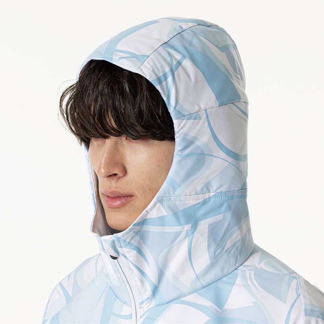 ストレッチクロスフーディ ライトブルー XL