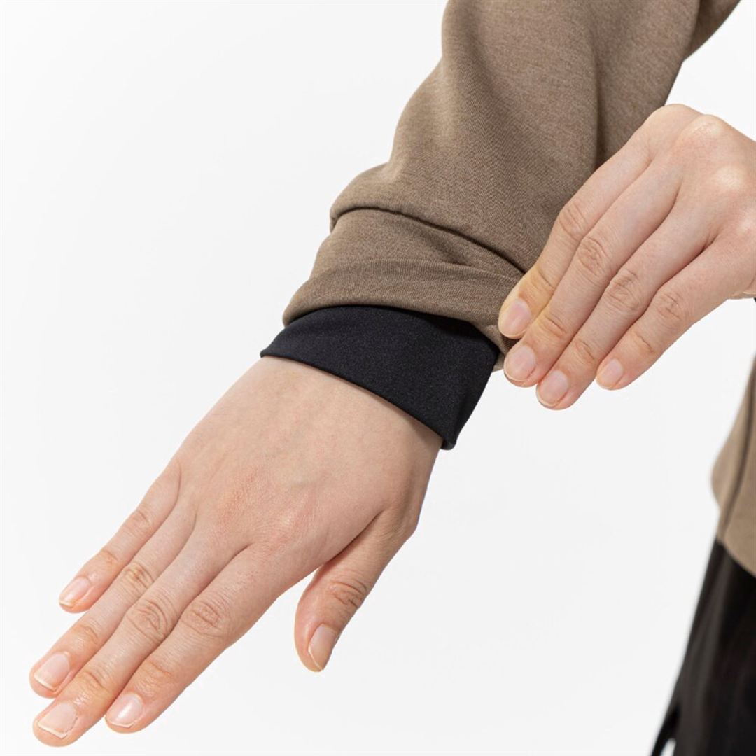 ストレッチスウェットフーディ キャメル杢 XL