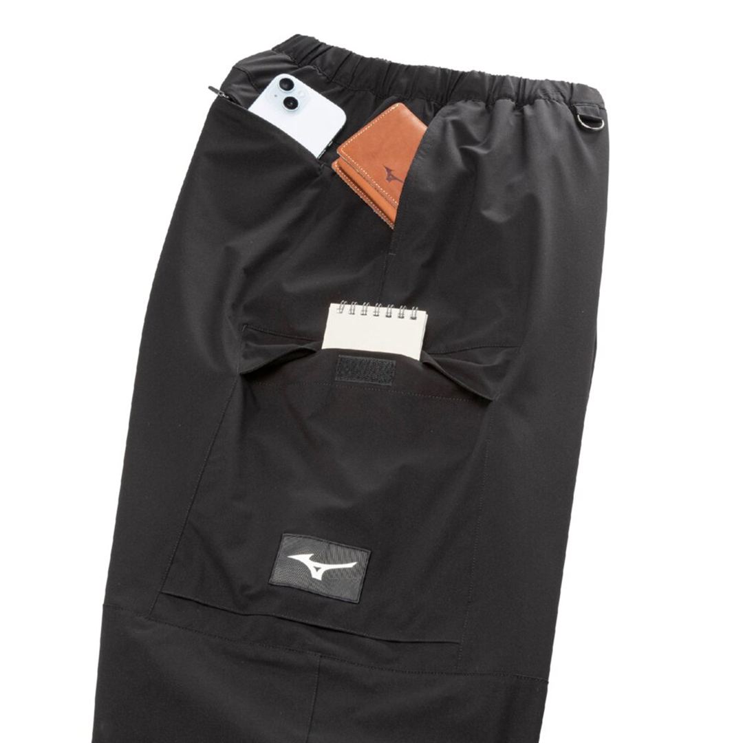ルーズフィットストレッチロングパンツ ブラック XS