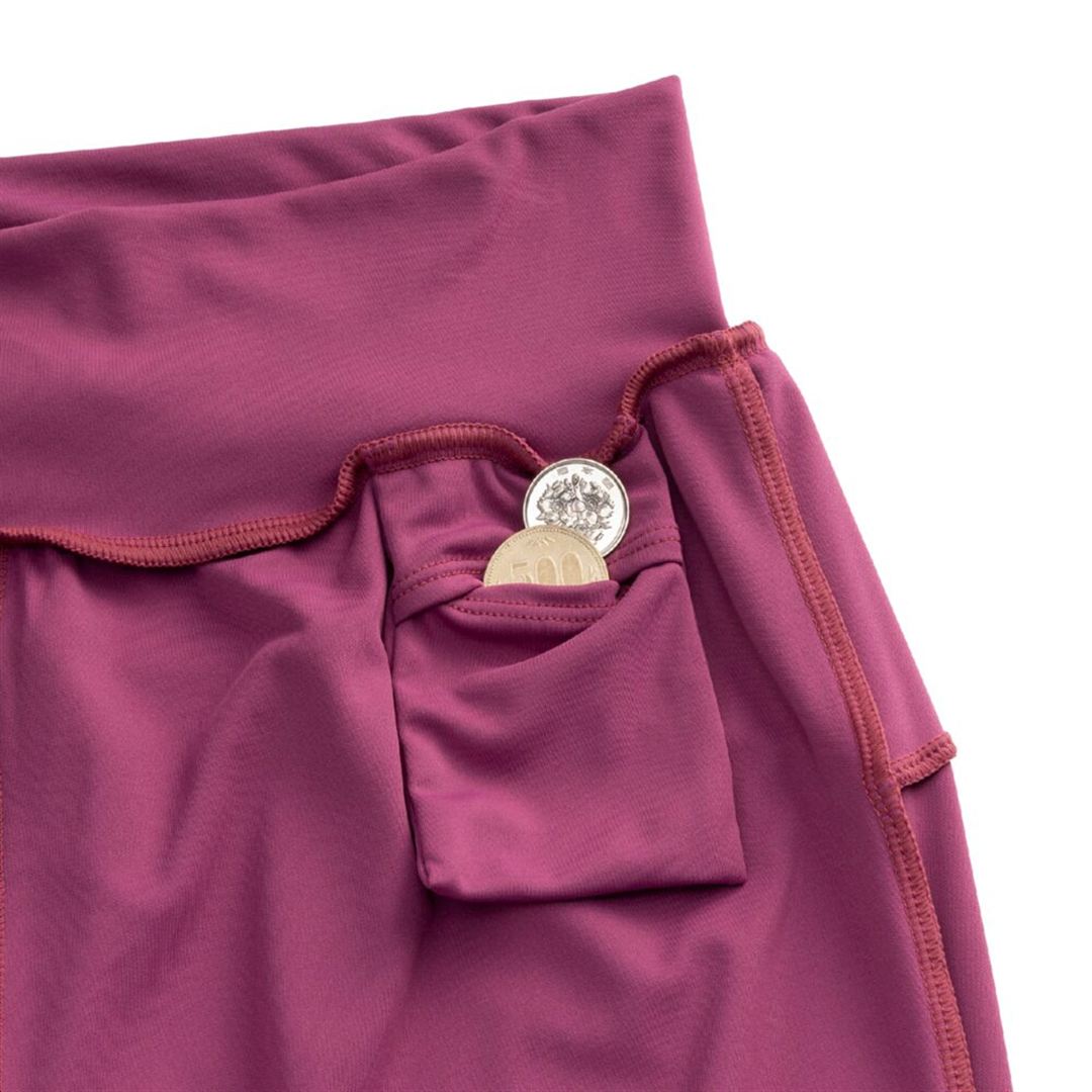 ストレッチスムースレギンスパンツ カシスピンク XL