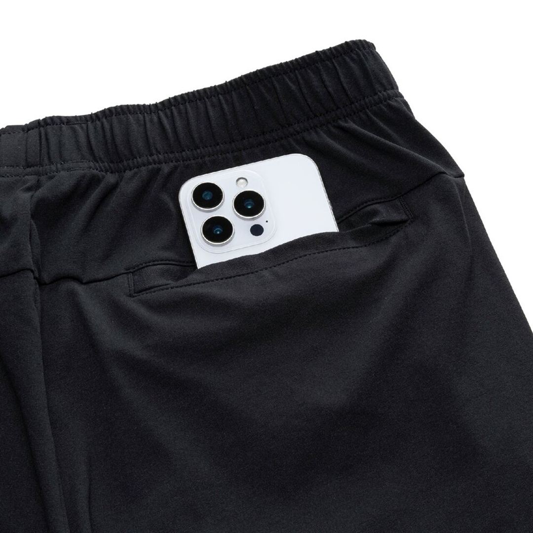 ストレッチソフトドライハーフパンツ ブラック XL