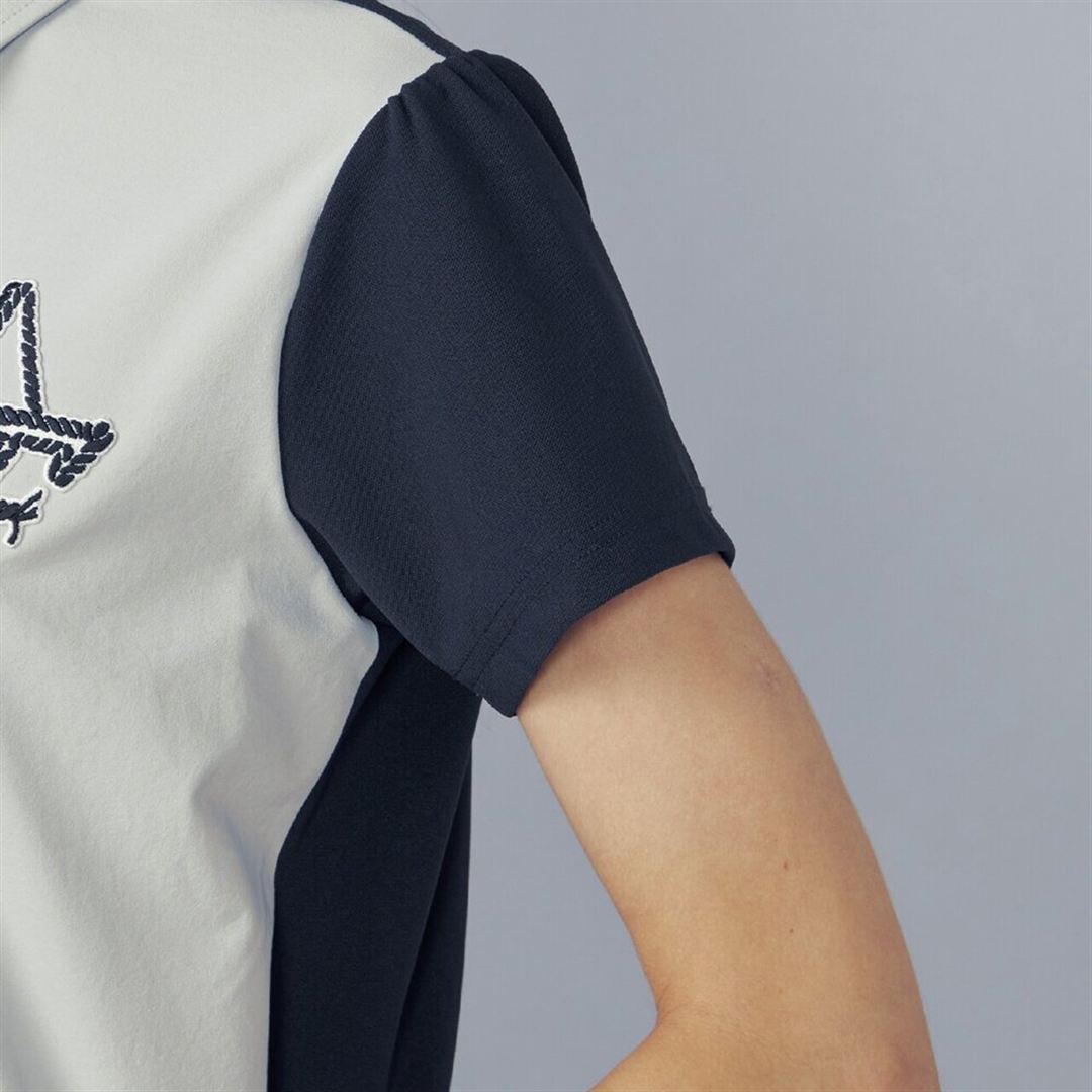 【MGFコレクション】 UVストレッチハイブリッドワンピース ライトグレー M