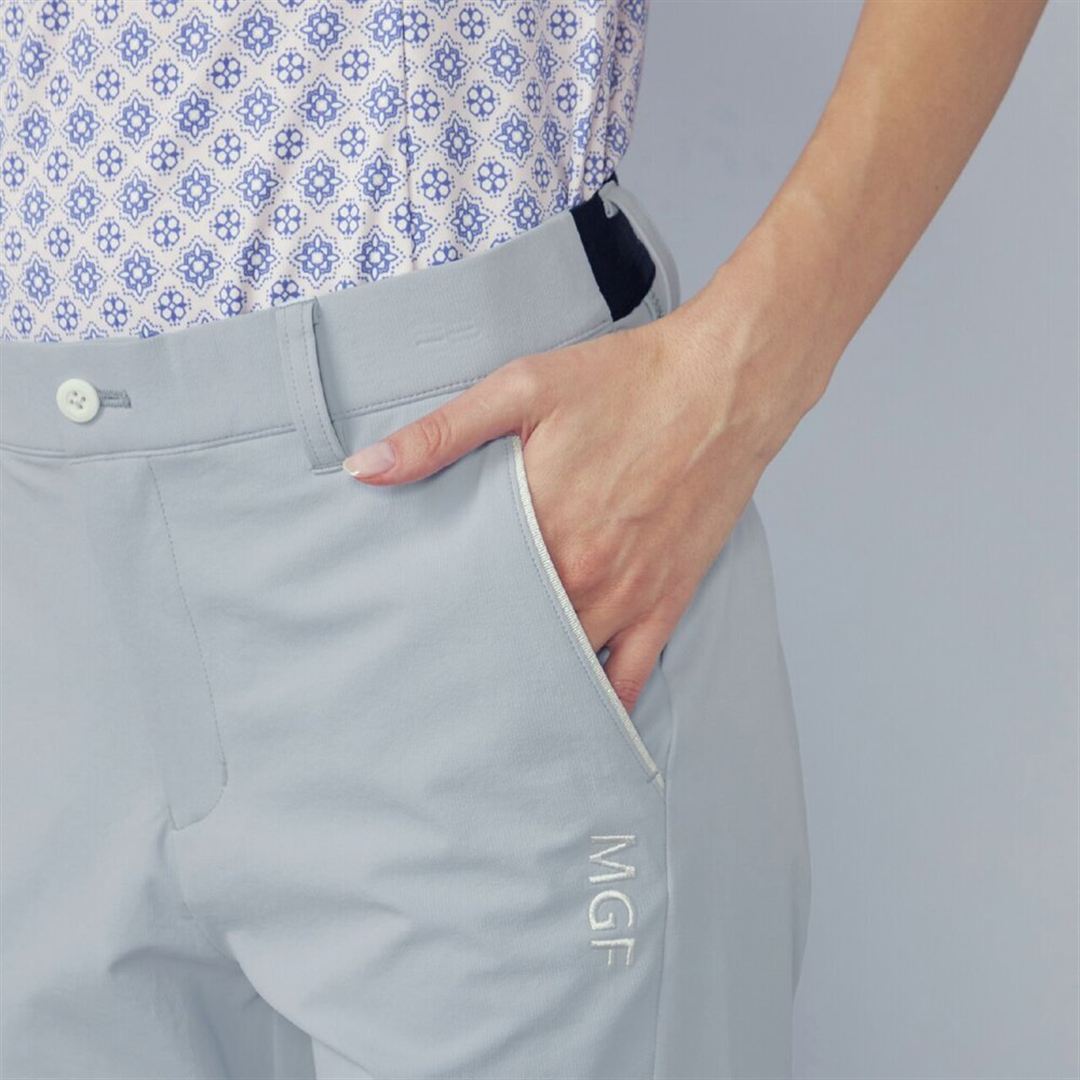 【MGFコレクション】ストレッチピケロングパンツ ブルーグレー S