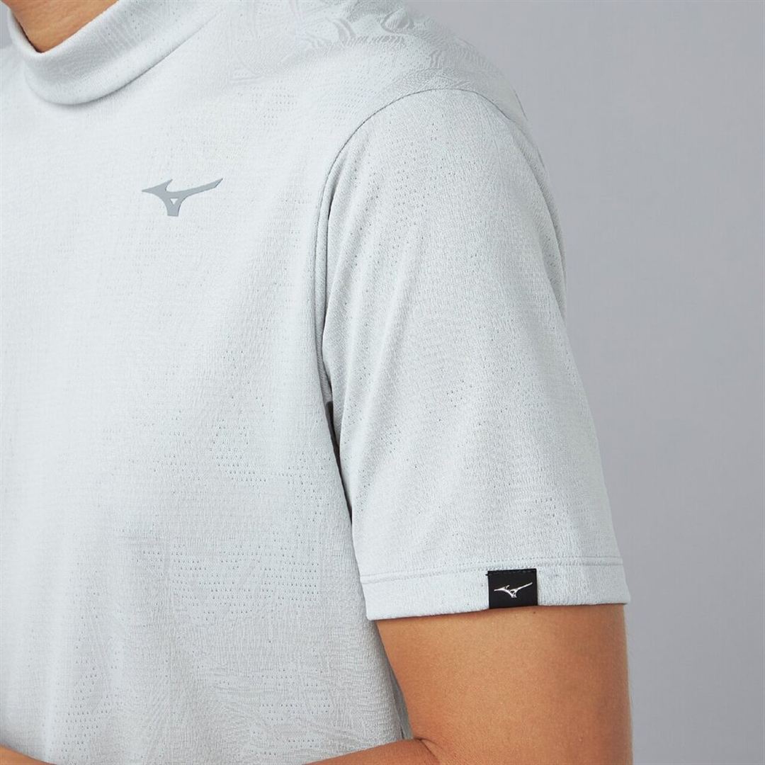 ネクスライト半袖モックネックシャツ グレー 2XL