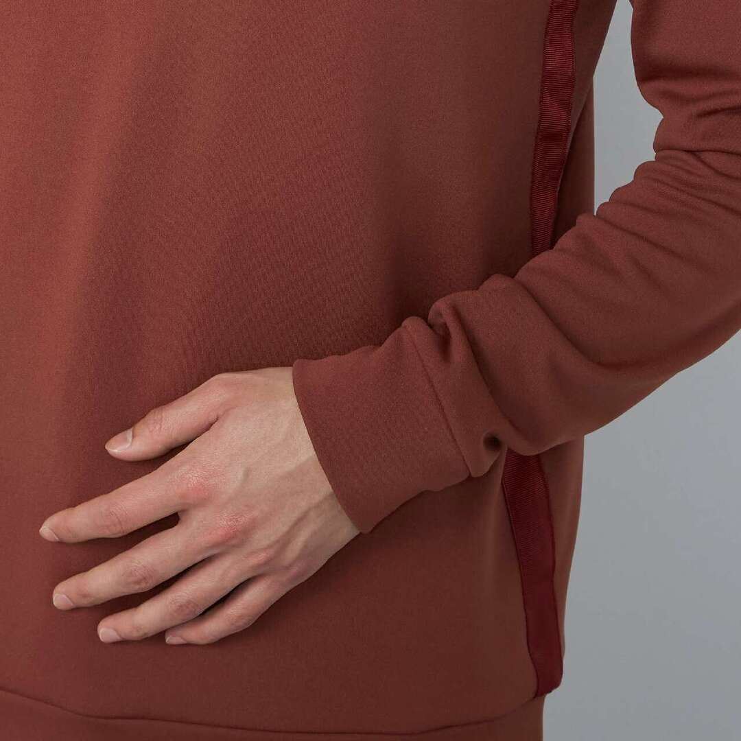 【吸湿発熱】ブレスサーモロングスリーブハイネックシャツ ブリックレッド XL