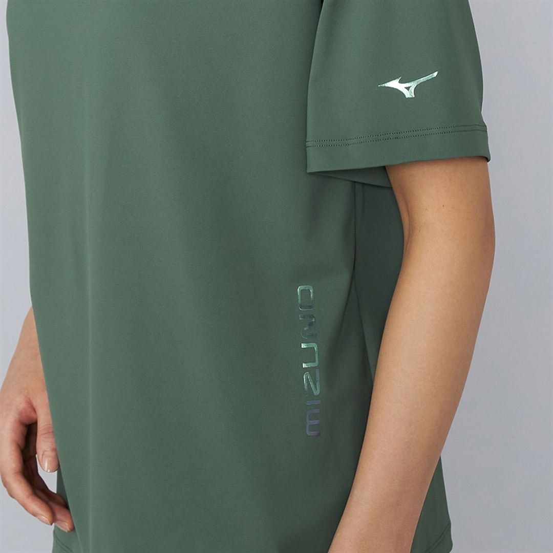UVハーフジップ半袖シャツ フォレストグリーン XL