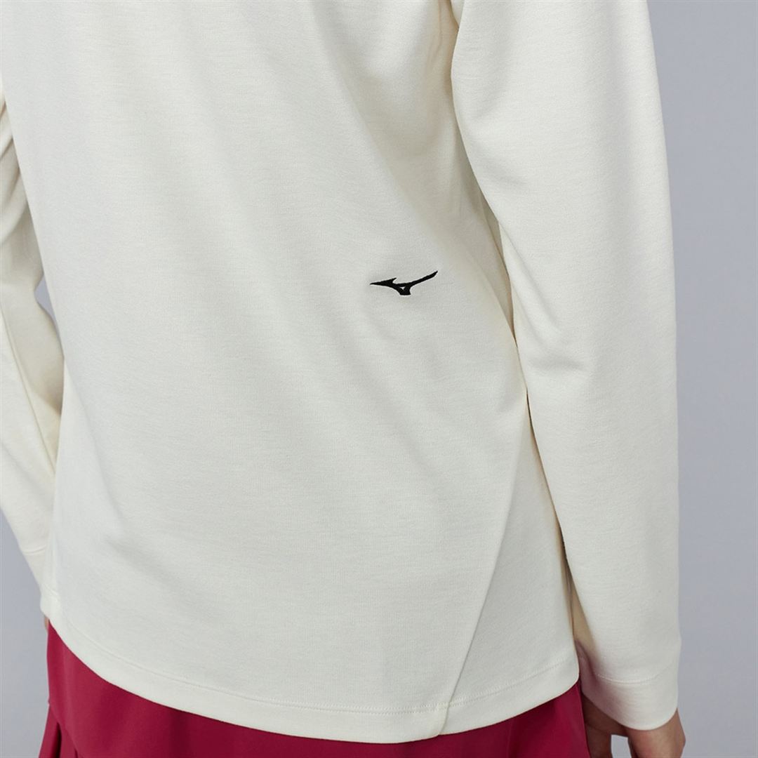 ヘザーストレッチ長袖シャツ ホワイト XL