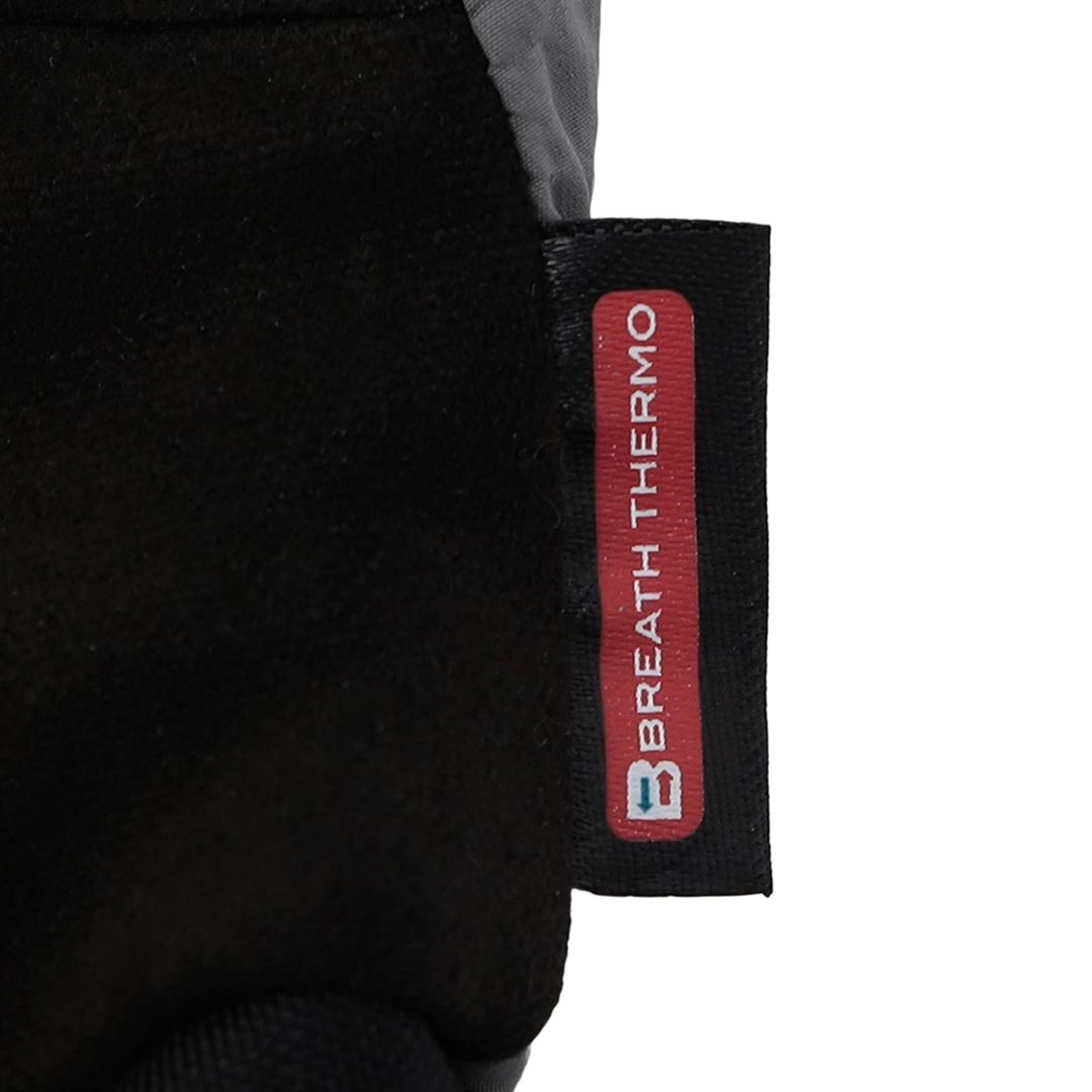 【IL BISONTE／吸湿発熱】WINDSTOPPER プロダクト 3フィンガーパデットミトン ピューターグレー S-M