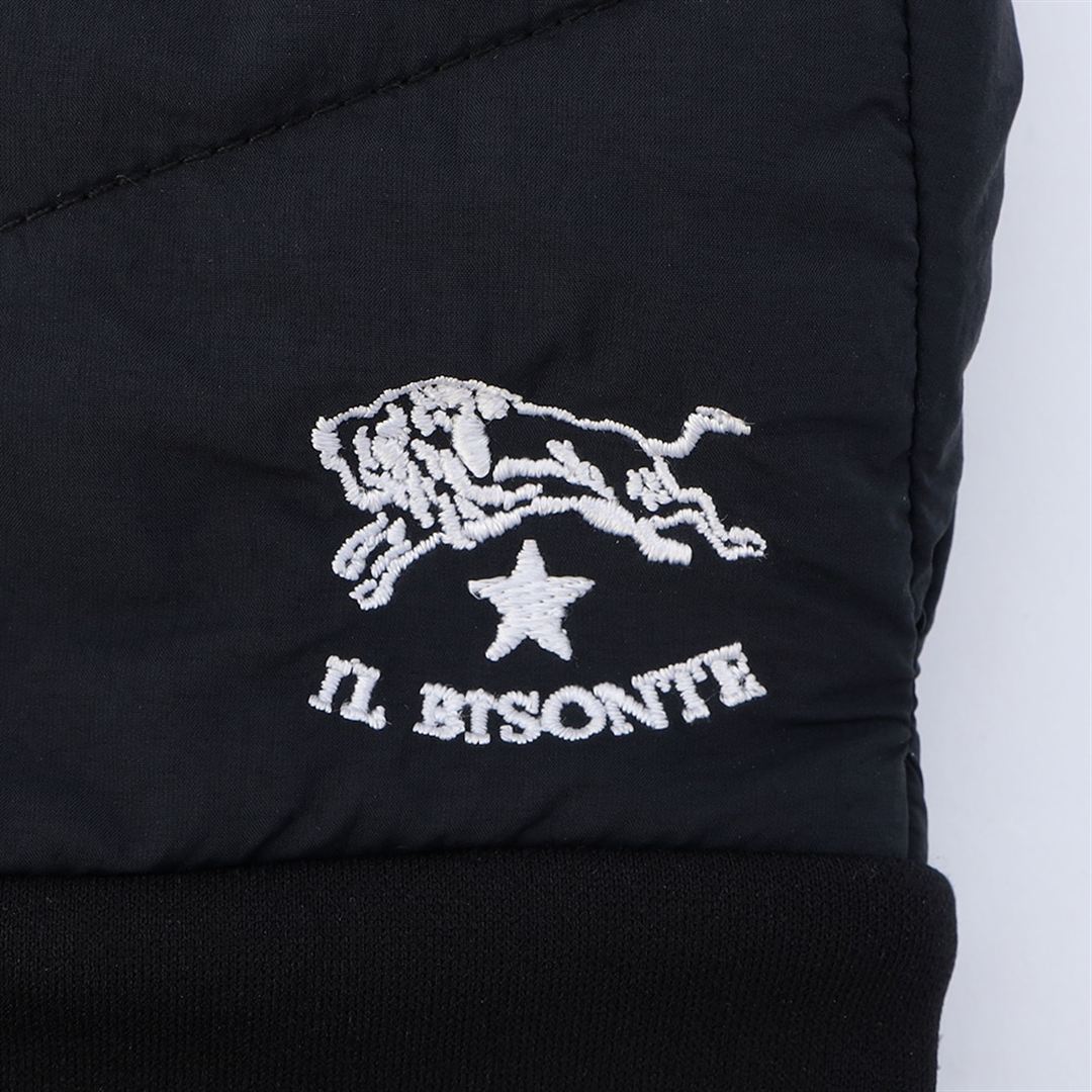 【IL BISONTE／吸湿発熱】WINDSTOPPER プロダクト フィンガーパデットミトン ブラック S-M