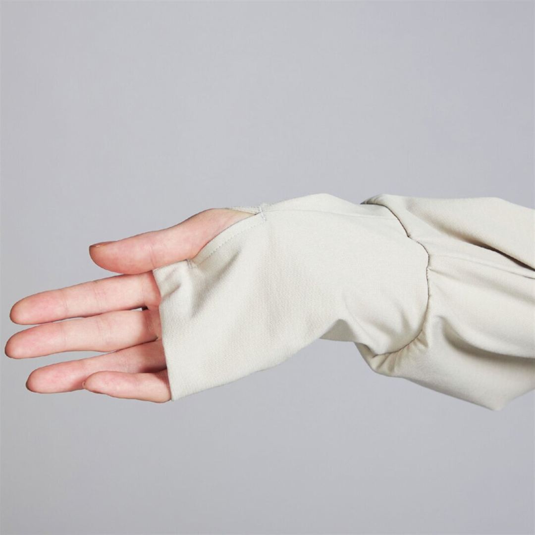 UVカットポンチカーディガンジャケット グレージュ S