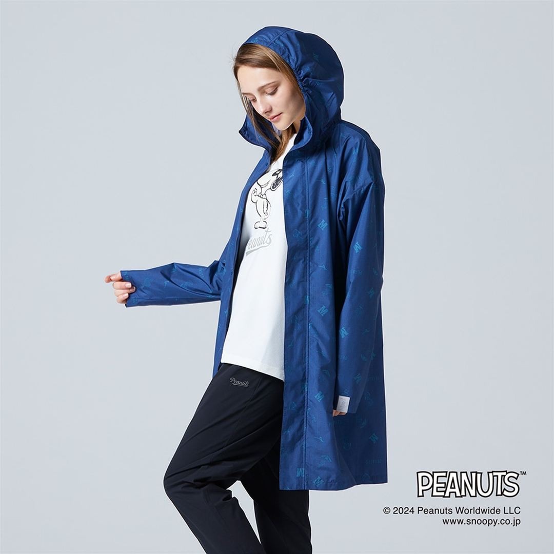 【PEANUTS】Compactウォーターリパレントコート ダークブルー M
