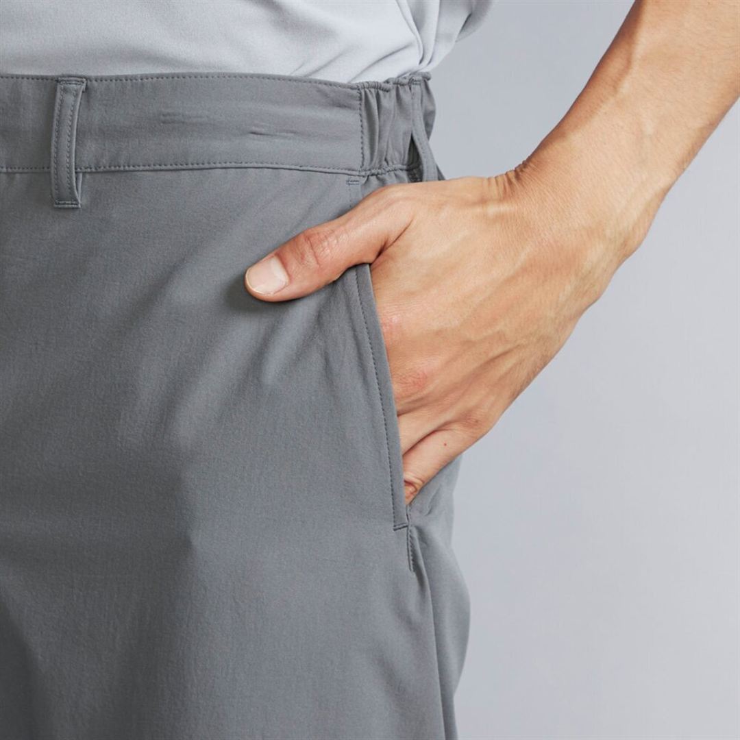 MIZUNO BUDDYストレッチ撥水テーパードパンツ チャコール S