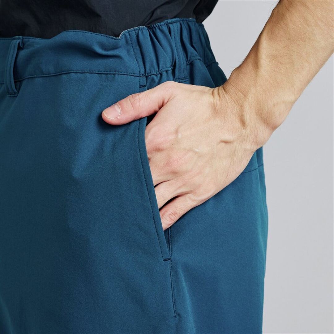 MIZUNO BUDDYストレッチ撥水テーパードパンツ セーラーブルー S