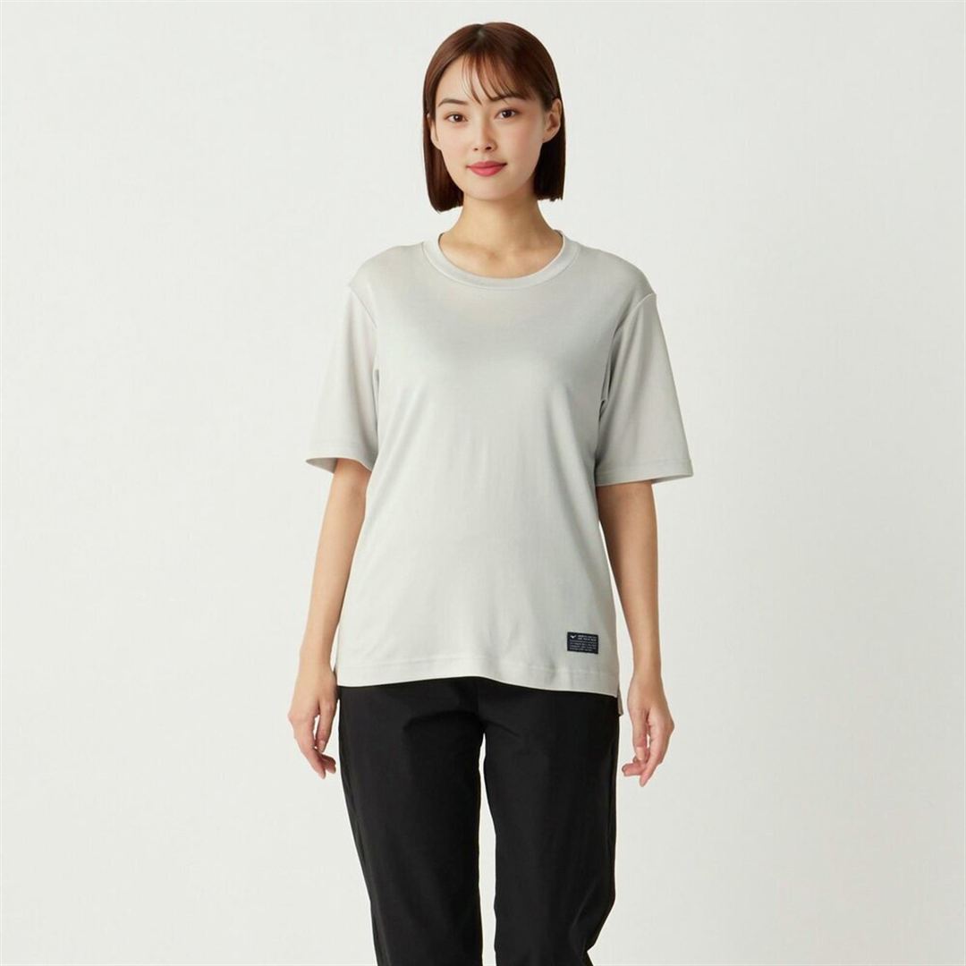 【ミズノ直営限定／接触冷感】アイスタッチTシャツ シルバーグレー XL