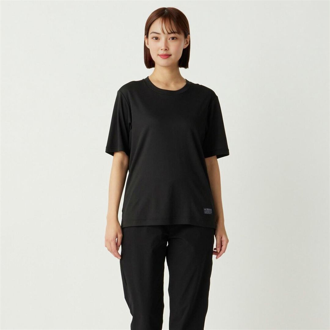 【ミズノ直営限定／接触冷感】アイスタッチTシャツ ブラック XL