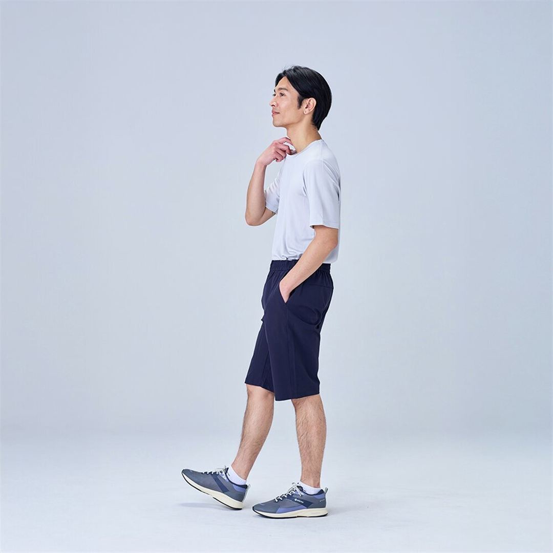 【接触冷感】アイスタッチハーフパンツ ネイビー XL