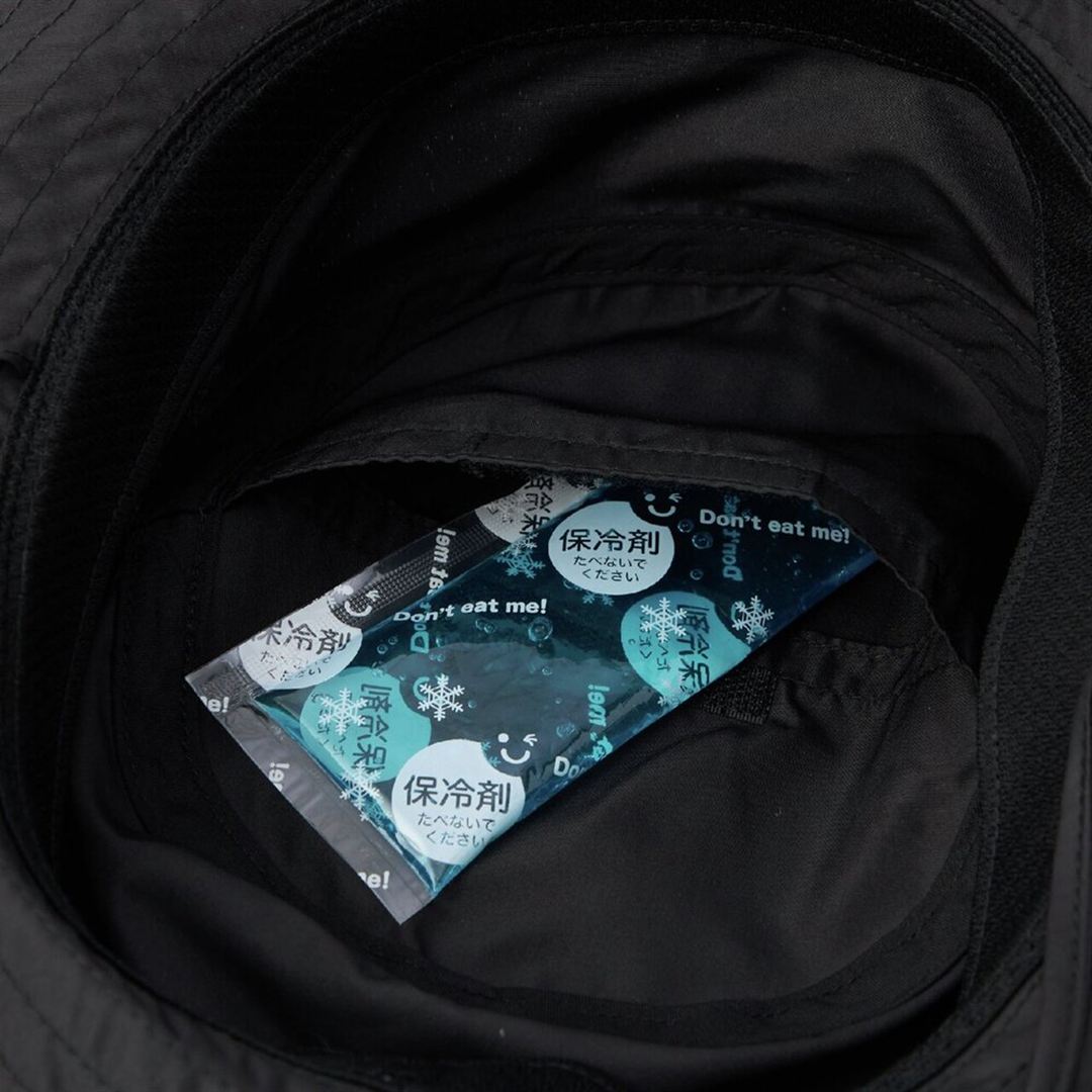 UVハット(保冷剤ポケット付) ブラック