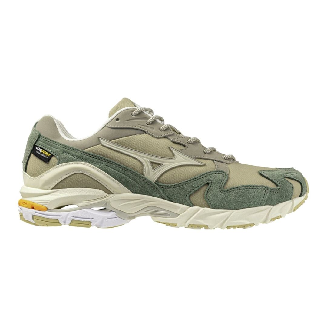 【ミズノ直営限定】WAVE RIDER 10 CORDURA グレージュ×オフホワイト×グリーン 27.5