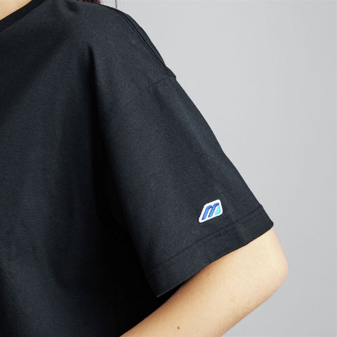 【ミズノ直営限定】モノグラムM クロップド半袖Tシャツ ブラック XL