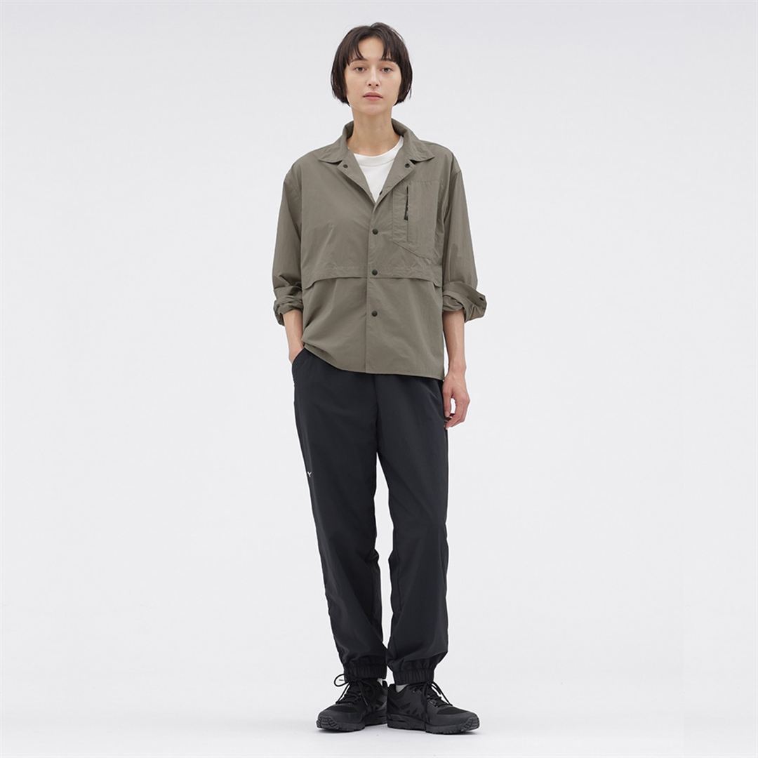 【MARGARET HOWELL】ウォーターリパレントタスランナイロンリップシャツ DK.ストーン 2
