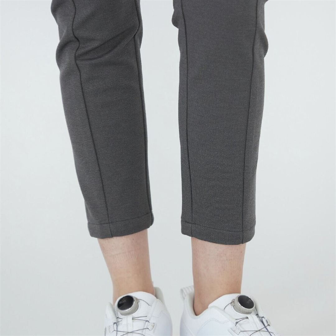 【MGFコレクション】ニットカルゼロングパンツ チャコールグレー S